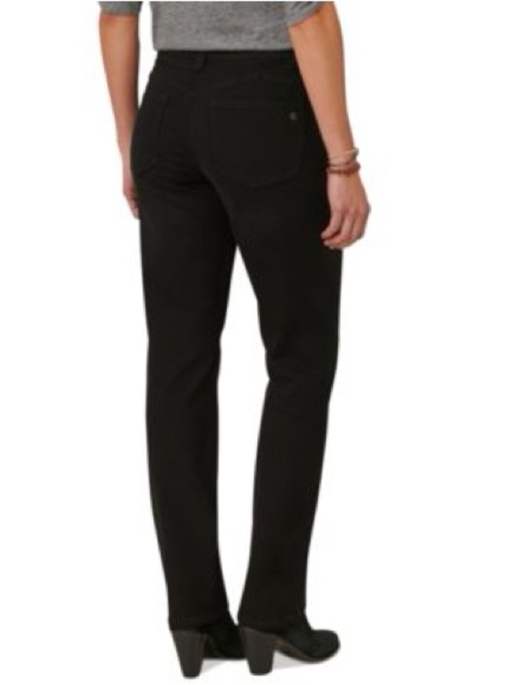 Democracy Black Women's Straight-Leg Jeans “Ab” Technology - Size 8